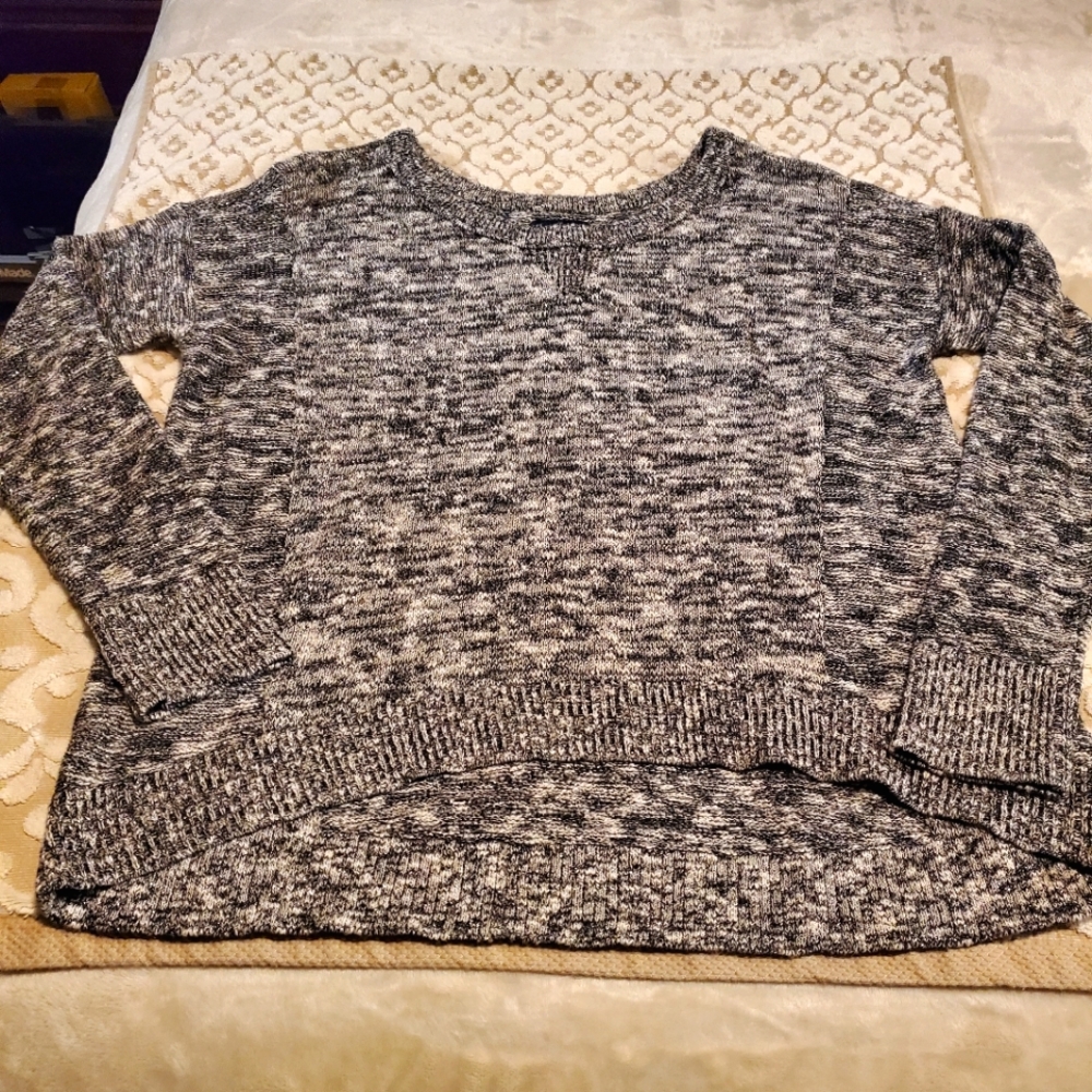 American Eagle high-low heathered sweater with sparkle